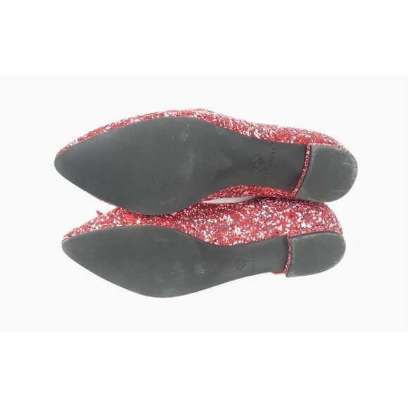 Amazon.com | Katy Perry Women Katy Perry The CUPID Red Glitter Ballet Flats Heart Vamp Women 6.5 Ultra Rare